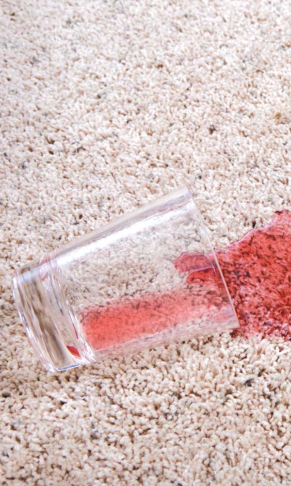 liquid spilled on carpet